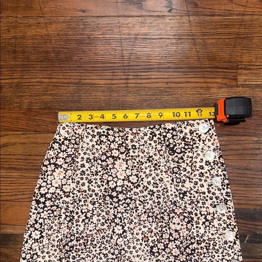 Madewell Daisy Groove Side Button Midi Skirt Floral Print Size 2 - Picture 12 of 14